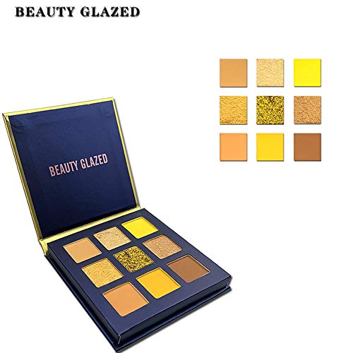 Beauty Glazed 9 colores de sombra de ojos Shine Diamond pigmentos de maquillaje sombra impermeable profesional del brillo del reflejo desnuda maquillaje de ojos Paleta # 09