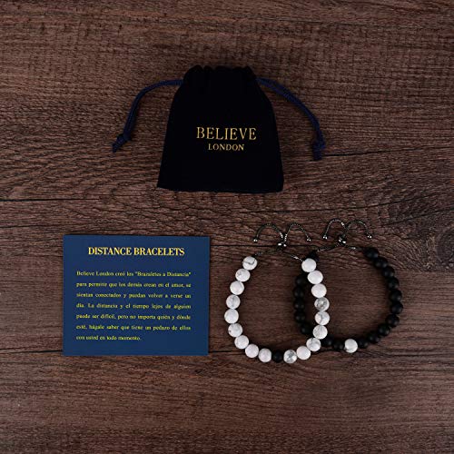 Believe London Distance Bracelets (Pulsera de Cadena Ajustable Negro)