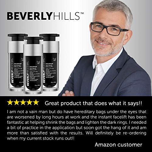 Beverly Hills - Sérum de Lifting Facial y Ocular Instantáneo para Hombre con Veegum y Péptido de Argirelina (30 ml)