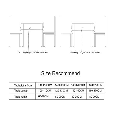 BH-JJSMGS Mantel Bordado de celosía Cuadrada, Tela de Mesa de Cocina con diseño de Borla café fragante 140 * 240 cm