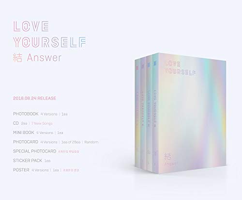 BigHit Entertainment BTS - Love Yourself 結 Answer [Random Ver.] 2CD+Photobook+Mini Book+Photocard+Sticker Pack+Folded Poster+Free Gift