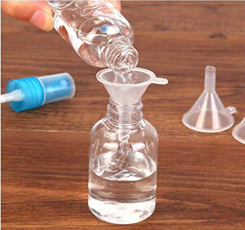 Biluer Mini Embudo, 60PCS Plásticos Embudo Cocina Embudo para Botellas de Laboratorio Arena Arte Perfumes Especias Aceites Esenciales Y Actividades Recreativas