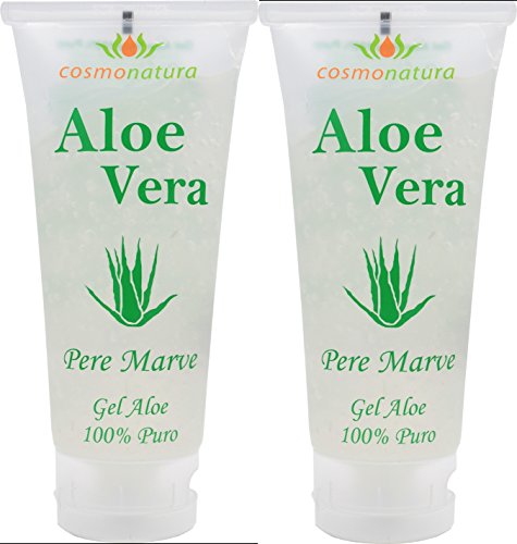 Bionatural 10670 - Gel con aloe vera dermogético, 100% puro en tubo, 100 ml x 2 unidades