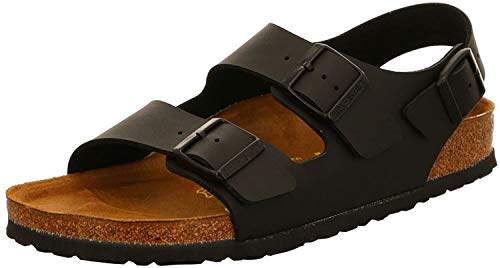 Birkenstock Milano Birko-Flor - Sandalias de dedo con correa en el tobillo unisex, suelas blandas, talla 40 (normal)