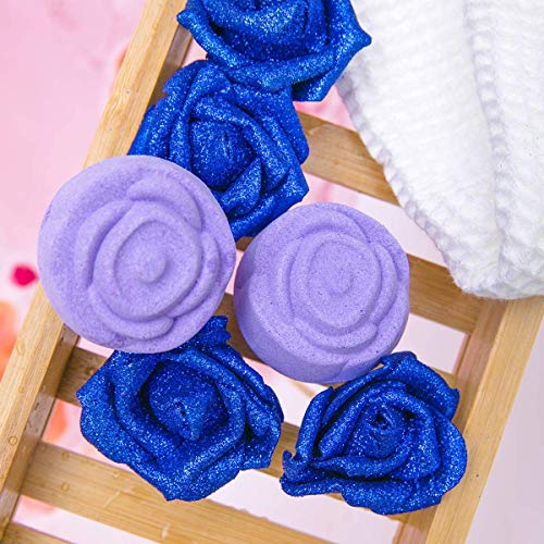 Body & Earth Set de Bombas de Baño de 6 Piezas, Bolas de Baño a Rosa, Set de Regalo de Spa, Regalos Originales para Mujer, Para Día de la Madre, Día de San Valentín, Navidad y Cumpleaños