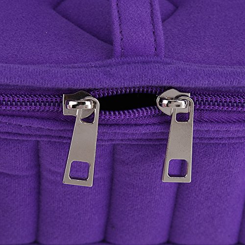 Bolsa de aceites esenciales, 30 botellas Shockproof Aceites Esenciales Organizador Viaje aceite esencial bolsa estuche para dama morado