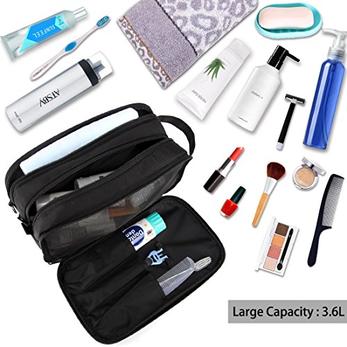 Bolsa de Aseo, VASCHY Bolso de Tocador Impermeable Estuche de Viaje para Maquillaje Bolsa de Cosméticos Bolsa de Lavado con Múltiples Bolsillos