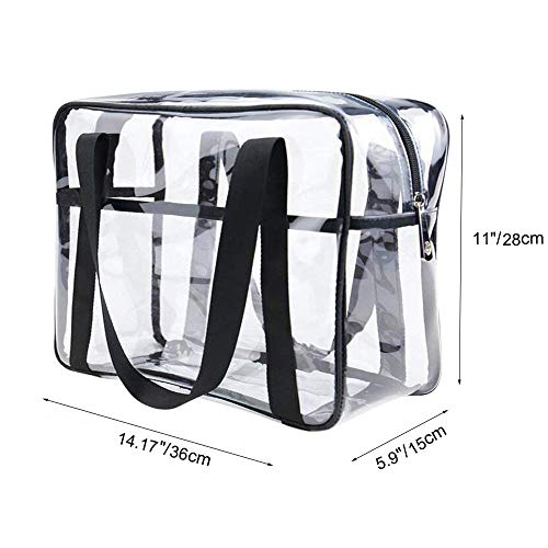 Bolso de Maquillaje,ONEGenug Bolso de Aseo Transparente, Bolso Cosmético Qrueso de Transprent, Organizador de Maquillaje Impermeable Organizador de Bolsas Grande Fácil de Limpiar