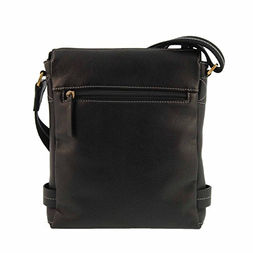 Bolso hombre bandolera piel Titto Bluni Talla: U Color: NEGRO