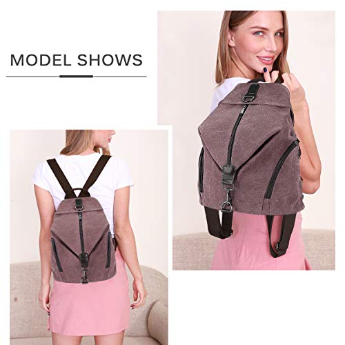 Bolso Mochila Mujer Casual Pequeña Mochilas Mujer Antirrobo, JOSEKO Señoras Bolsa de Viaje Bolsa de Escuela Bolsa Vintage Bolsa de Gran Capacidad Informal para Viajes Senderismo Regalo Mujer