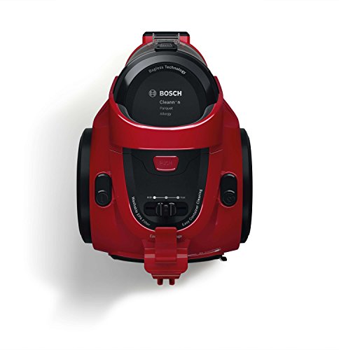 Bosch BGC05AAA2 GS05 Cleannn - Aspirador sin bolsa, 700 W, 1.5 litros, color Rojo y negro