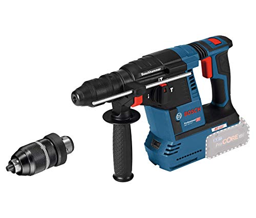 Bosch Professional GBH 18V-26 F Martillo perforador combinado, 2,6 J, diámetro máximo hormigón 26 mm, SDS plus + cilíndrico, sin batería, en caja, Azul, 18 V, 2.6 J