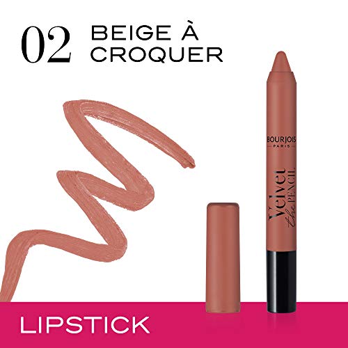 Bourjois Velvet The Pencil - Pintalabios Tono 2 Beige À Croquer, 3 g