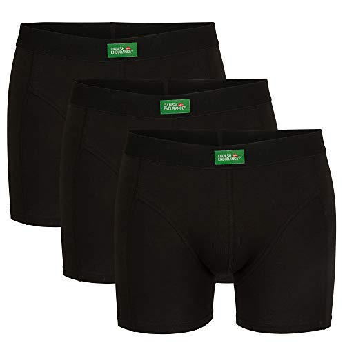 Boxer Calzoncillos Hombre Algodón Orgánico Pack de 3 Negro Azul Blanco (Negro, XXX-Large)