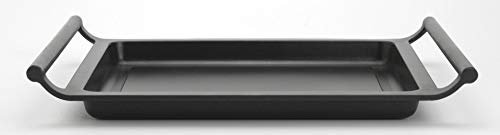 BRA Efficient - Plancha asador liso, 45 cm, aluminio fundido con antiadherente Teflon Platinum Plus