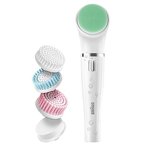 Braun 80-MV - Set de 4 Recambios de Cepillo Facial de Limpieza para Depiladora Facial