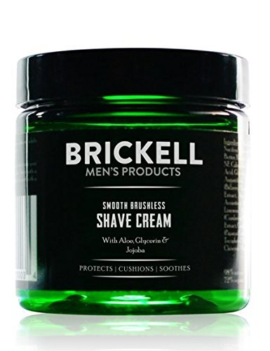 Brickell Men’s Products – Crema de Afeitar Suave Sin Brocha para Hombres - Natural y Orgánica (Sin fragancia) – 147 ml