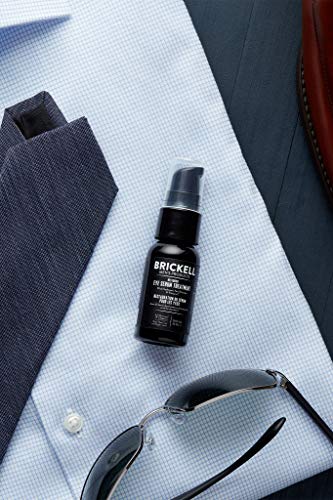 Brickell Men's Restaurating Eye Serum Treatment para Hombres, Suero para Ojos para Arrugas Firmes, Reduce las Ojeras y Promueve la Piel Juvenil 19 ml, Sin Perfume