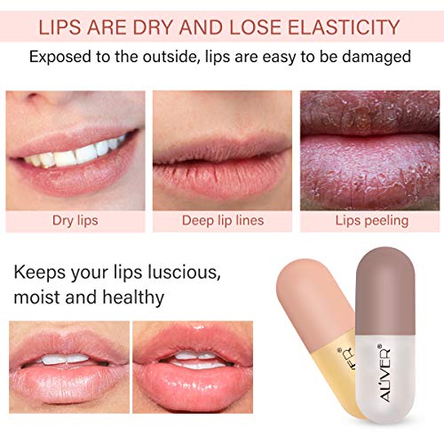 Brillo para labios, Relleno labial natural, juego de rellenos Contiene brillo labial diurno y nocturno - Potenciador de brillo para labios claros para labios llenos e hidratados Dar volumen, hidratar