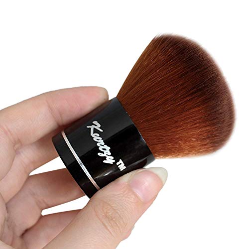 Brocha Kabuki - 7cm Brocha De Maquillaje Kabuki Profesional con Fibras Sintéticas Suaves - Pincel para Polvo para Maquillaje, Base, Resaltar y Mezclar