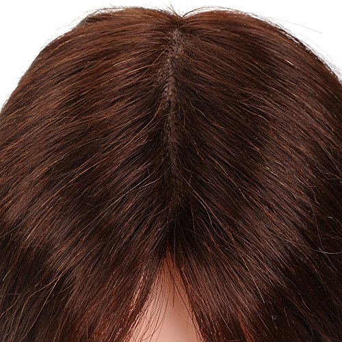 Cabeza de Maniquí Neverland 61 cm 60% Cabello Humano Real Practicas Formación Muñeca de la Cosmetología práctica maniquí para Peluquería con Soporte + Accesorios de Peinado DIY