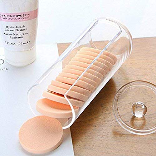 Cajita de Almacenaje de para Bastoncillos de Algodón,Organizador Maquillaje,Elegante Organizador de Baño de Plástico,para Bastoncillos y Bolas de Algodón, Transparente(2 pcs)