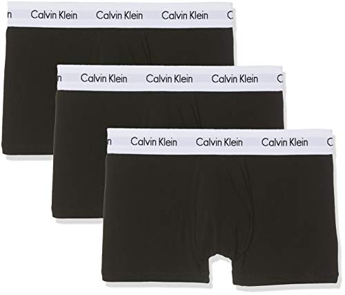 Calvin Klein 3p Low Rise Trunk Bóxer, Schwarz (Black 001), XL (Pack de 3) para Hombre