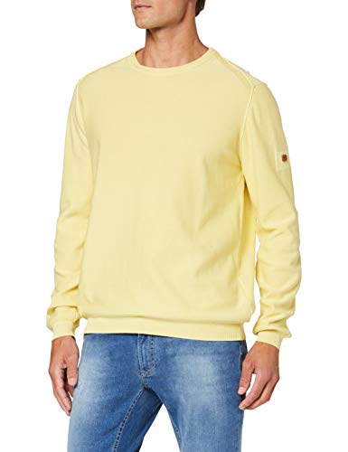 camel active H-Pullover 1/1 Arm suéter, Amarillo (Yellow Core 60), Medium para Hombre