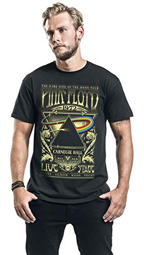 Camiseta "Dark Side Of The Moon" de Pink Floyd, concierto en directo de 1972, negro Negro negro Medium