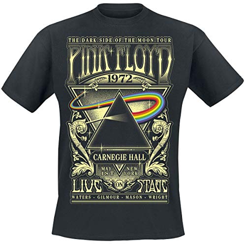 Camiseta "Dark Side Of The Moon" de Pink Floyd, concierto en directo de 1972, negro Negro negro Medium