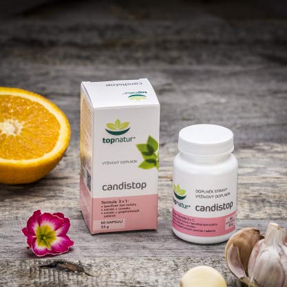 CANDISTOP - Complejo para Combatir Complicaciones por Hongo Candida. Eliminación de Infeccio de Candidiasis. Formula 100% Natural con Probióticos, Prebióticos, Extracto de Pomelo y Ajo