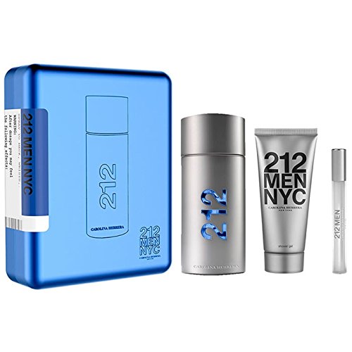 CAROLINA HERRERA 212 MEN EDT 100 ML VP. + S/GEL 100 ML + EDT 10 ML SET REGALO