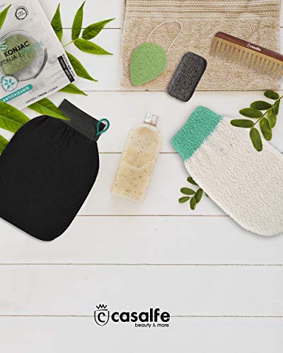 Casalfe Natural Skin Manopla Exfoliante Bambú - exfoliación suave. Recupera tu piel después del verano.