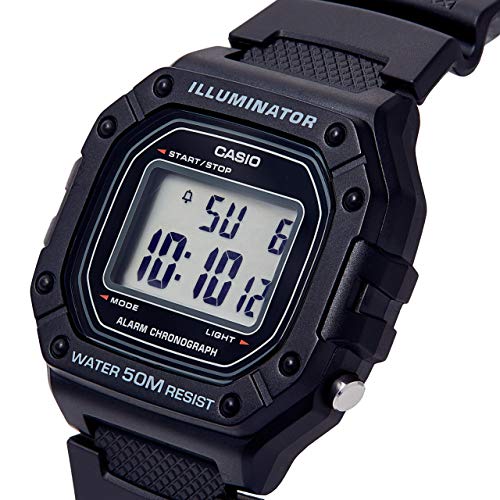 Casio Reloj Digital para Hombre de Cuarzo con Correa en Resina W-218H-1AVEF