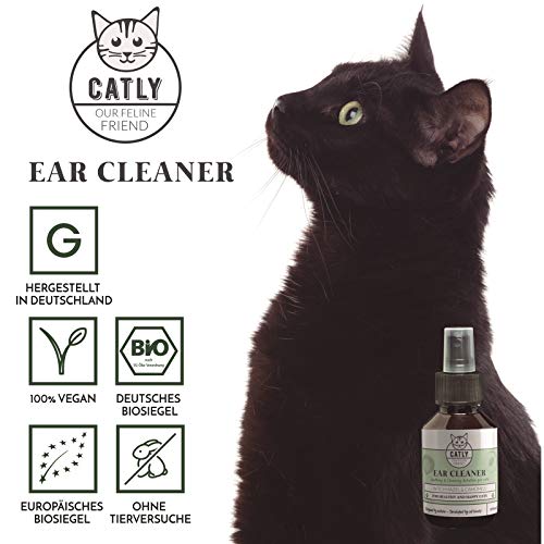 Catly Limpiador del oído para el Gato | Bio-Aerosol de Hamamelis 100Ml | Champú seco Alternativa