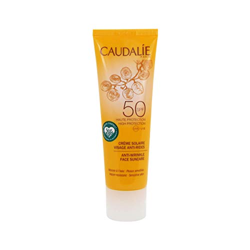 Caudalie Crema Solar Antiarrugas FPS 50, 50 ml, Pack de 1