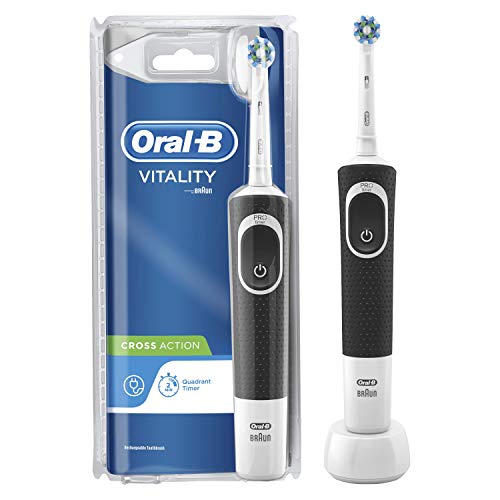 Cepillo de dientes eléctrico Oral-B Pro Vitality Cross Action, recargable, color negro