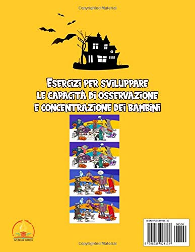 Cerca e trova: Libro di attività per Halloween | cerca e trova per sviluppare la concentrazione dei bambini con illustrazioni a colori e correzione da 4 a 8 anni