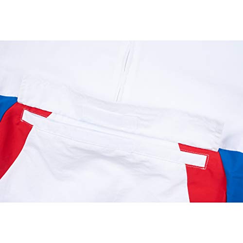 Champion Men Track Jacket Half Zip Sweatshirt 214240, Talla:M, Color:Wht/olb/hrr
