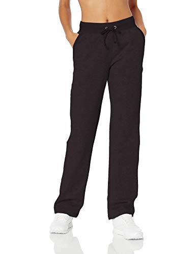 Champion Women's Fleece Open Bottom Pants M Black