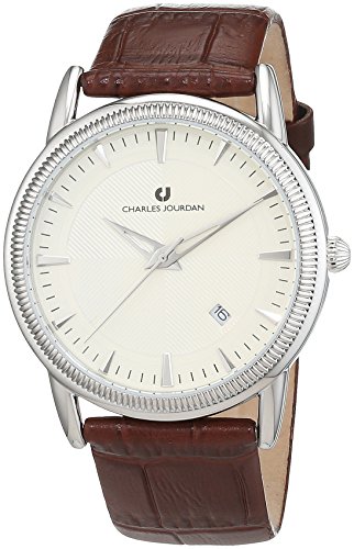 Charles Jourdan JMD8651 - Reloj de Pulsera Hombre, Cuero, Color Marrón