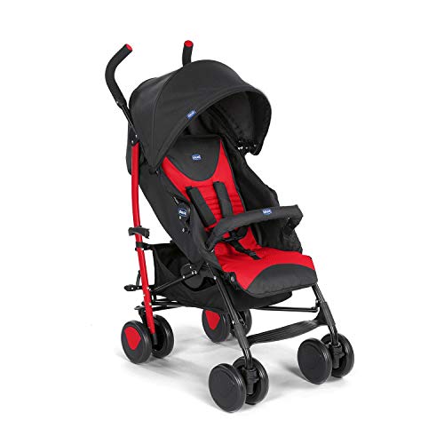 Chicco Echo - Silla de paseo, ligera y compacta, soporta hasta 22kg, color rojo (Scarlet)