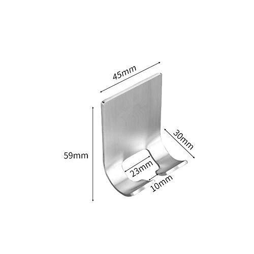 ChuckSs - Soporte multiusos para cuchilla de ducha con ganchos adhesivos de acero inoxidable para llaves, utensilios de cocina, toallas, batas, lufas, 4 paquetes