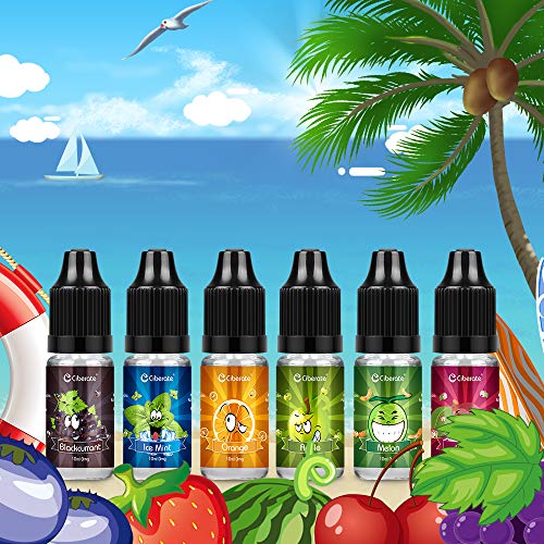 Ciberate 10mlx12 Vaper Liquido Premium Ecig Vape Juice E Liquido E Juice Sabores jugosos 70/30 para todos los cigarrillos electrónicos E Cig Vapes Box Mod Vape Pod Starter Kit Eliquid Sin nicotina