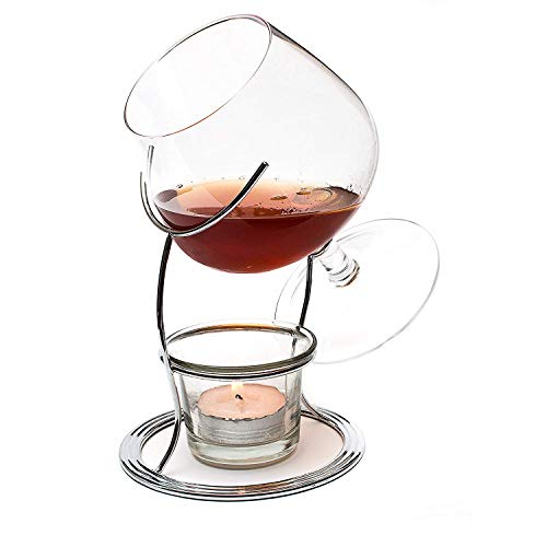 CKB LTD Brandy & Cognac Snifter - Soporte para Vela de té y Soporte de Metal Cromado