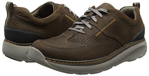 Clarks Charton Mix, Zapatos de Cordones Derby para Hombre, Marrón (Dark Brown Lea), 42 EU