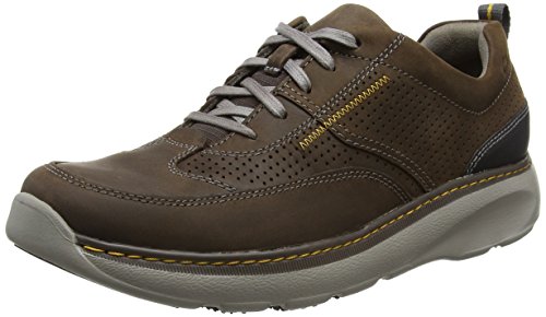 Clarks Charton Mix, Zapatos de Cordones Derby para Hombre, Marrón (Dark Brown Lea), 42 EU