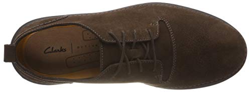 Clarks Hale Lace, Zapatos de Cordones Derby para Hombre, Marrón (Dark Brown Nubuck), 41.5 EU