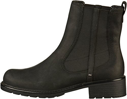 Clarks Orinoco Club, Botas Chelsea para Mujer, Negro (Black Leather), 40 EU