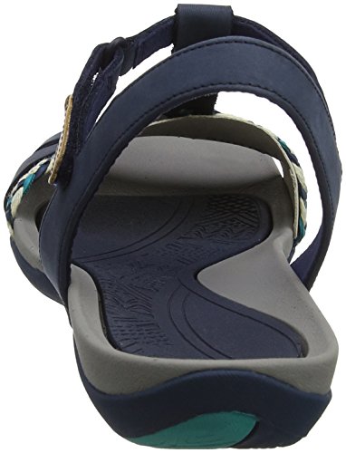 Clarks Tealite Grace, Sandalias con Tira Vertical para Mujer, Azul (Navy), 39 EU